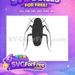 Free Black Cockroach Silhouette Free Spiky Legs Bugs and Insects Free SVG - Instant Download