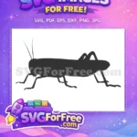 Free Grasshopper Silhouette Free Jumping Legs Bugs Silhouette Free SVG - Instant Download