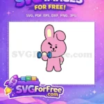 Free Determined Pink Cooky Free Blue Dumbbell Workout BTS Free SVG - Instant Download