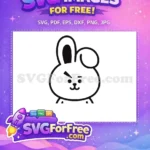 Free Cooky skeptical raised eyebrow Free mischievous face BT21 Free SVG - Instant Download
