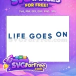 Free Wavy Blue Life Goes On Free Song Title BTS Free SVG - Instant Download