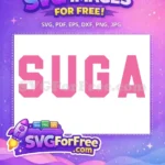 Free Suga Pink Letters Free Bold Font BTS Free SVG - Instant Download