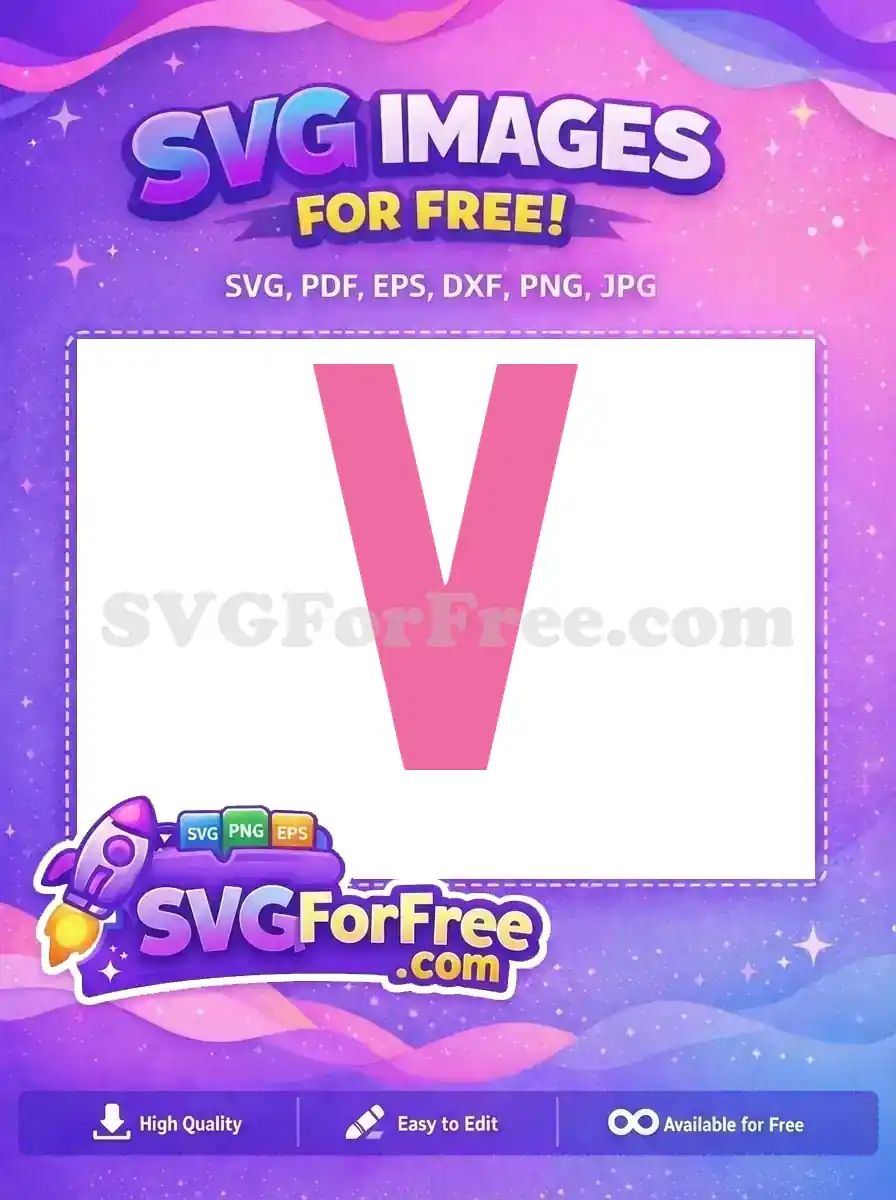 This free pink V-shape vector is ideal for creative projects, offering a modern, clean design element. Download now!
