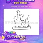 Free Spiky Cactus Outline Free Smiling Plant Western Art Free SVG - Instant Download