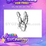 Free Prickly Pear Cactus Free Spiky Needles Desert Plant Free SVG - Instant Download