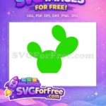 Free Green Cactus Silhouette Free Simple Plant Design Cactus Free SVG - Instant Download