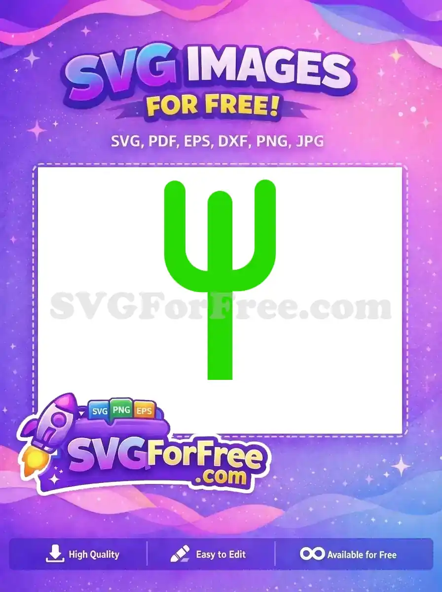 A vibrant free green abstract symbol or stylized Psi letter, ideal for logos and digital art. Get this free vector design now!