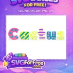 Free Colorful Groovy Font Free Hearts and Stripes Cactus Free SVG - Instant Download
