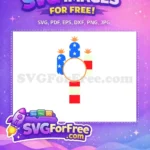 Free Patriotic American Flag Free Monogram Frame Cactus 4th of July Free SVG - Instant Download