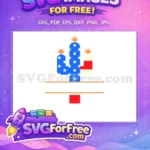 Free Patriotic Cactus Free American Flag Monogram 4th July Free SVG - Instant Download