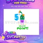 Free Smiling 5th Grade Cactus Free Orange Flower On Grade Point Free SVG - Instant Download