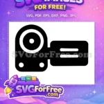 Free Camcorder Video Recorder Free Black Camera Silhouette Icon Design Free SVG - Instant Download