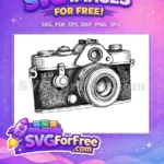 Free Vintage Film Camera Free Detailed Illustration Camera Silhouette Free SVG - Instant Download