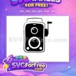 Free Vintage Box Camera Free Black Silhouette Photography Free SVG - Instant Download