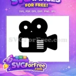 Free Vintage Movie Camera Free Dual Film Reels Hollywood Cinema Free SVG - Instant Download