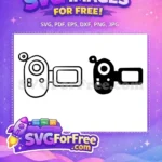 Free Hand Drawn Camcorder Free Camera Silhouette Design Free SVG - Instant Download