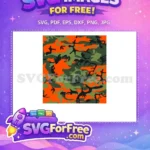 Free Orange Green Black Camo Free Military Hunting Pattern Free SVG - Instant Download