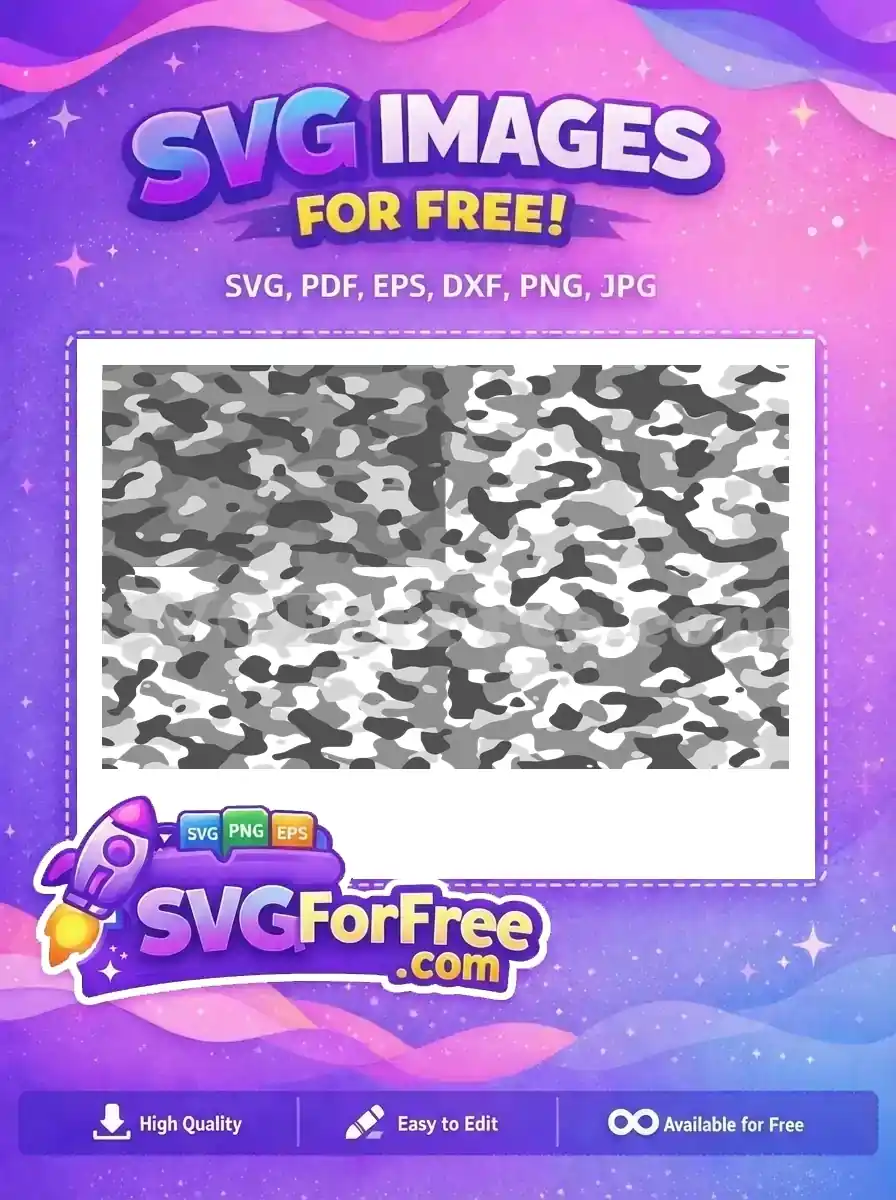 A comprehensive view of the free grey camouflage pattern, featuring varied shades for a modern, versatile free design.