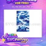 Free Blue Tones Camouflage Free Military Pattern Digital Design Free SVG - Instant Download