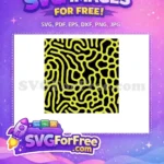 Free Yellow Organic Lines Free Wavy Maze Pattern Camouflage Background Free SVG - Instant Download