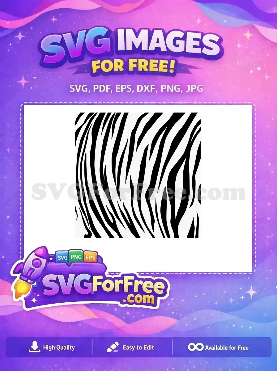 Dynamic free zebra pattern, a bold black and white design for various projects. Download this amazing free design today.