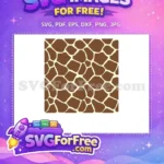 Free Giraffe Print Pattern Free Brown and Cream Camouflage Background Free SVG - Instant Download