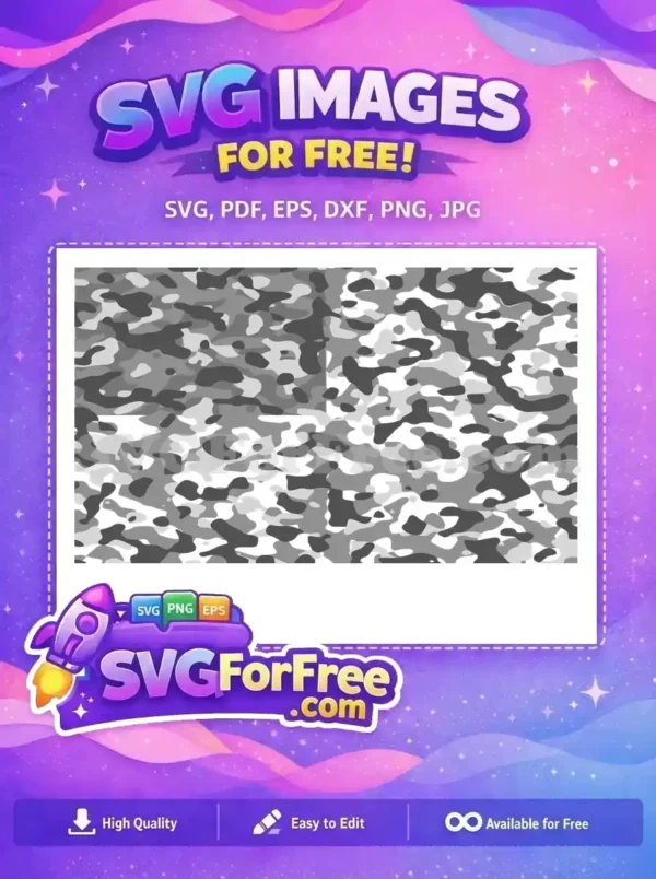 Discover this free grayscale camouflage pattern, perfect for military-inspired designs and modern textures.