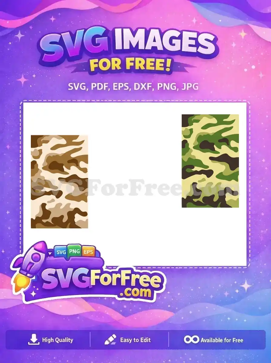 A free desert camouflage pattern featuring organic shapes in shades of brown, tan, and cream for your projects. Dive into free design!