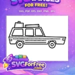Free Station Wagon with Luggage Free Retro Family Car National Lampoons Vacation Free SVG - Instant Download