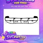 Free Canoe With Three Paddles Free Black And White Outdoor Camping Adventure Free SVG - Instant Download