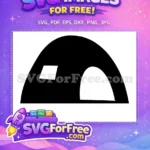 Free Black Tent Outline Free Dome Tent Window Outdoor Camping Free SVG - Instant Download