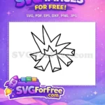 Free Burning Logs Campfire Free Black Outline Design Camping Outline Free SVG - Instant Download