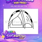 Free Camping Tent Outline Free Outdoor Adventure Camping Free SVG - Instant Download