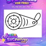 Free Simple Compass Outline Free Black Camping Gear Adventure Free SVG - Instant Download