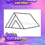 Free Camping Outline Tent Free Simple Black Lines Outdoor Free SVG 1 - Instant Download