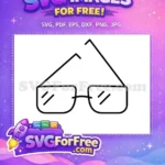 Free Carl's Black Glasses Free Up Movie Outline Spectacles Free SVG - Instant Download