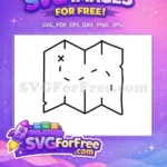 Free Folded Treasure Map Free X Marks The Spot Camping Outline Free SVG - Instant Download