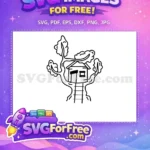 Free Wooden Treehouse Outline Free Camping Adventure Camping Outline Free SVG - Instant Download