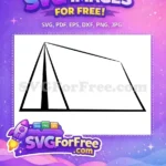 Free Camping Tent Outline Free Black Minimalist Design Outdoor Adventure Free SVG - Instant Download