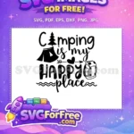 Free Camping Tent Pine Tree Free Backpack Heart Arrow Quote Free SVG - Instant Download