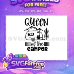 Free Queen Of The Camper Free Mountains Pine Tree Camping Free SVG - Instant Download