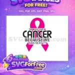 Free Pink Ribbon Free We Can Beat It Cancer Awareness Free SVG - Instant Download