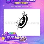 Free Captain America Shield Free Cracked Wall Cartoon Avengers Free SVG - Instant Download