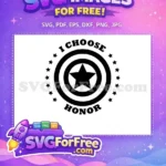 Free Captain America Shield Free I Choose Honor Quote Marvel Comics Free SVG - Instant Download
