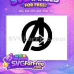 Free Avengers Logo Black Free Letter A Symbol Marvel Free SVG - Instant Download