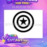 Free Captain America Shield Free Black Silhouette Cartoon Free SVG - Instant Download