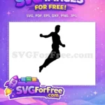 Free Flying Silhouette Free Powerful Heroine Captain Marvel Cartoon Free SVG - Instant Download