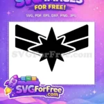 Free Black Star Logo Free Emblem Captain Marvel Free SVG - Instant Download
