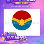 Free Captain Marvel Emblem Free Gold Star Symbol Cartoon Free SVG - Instant Download