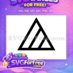 Free Geometric Triangle Design Free Black and White Avalanche Logo Free SVG - Instant Download